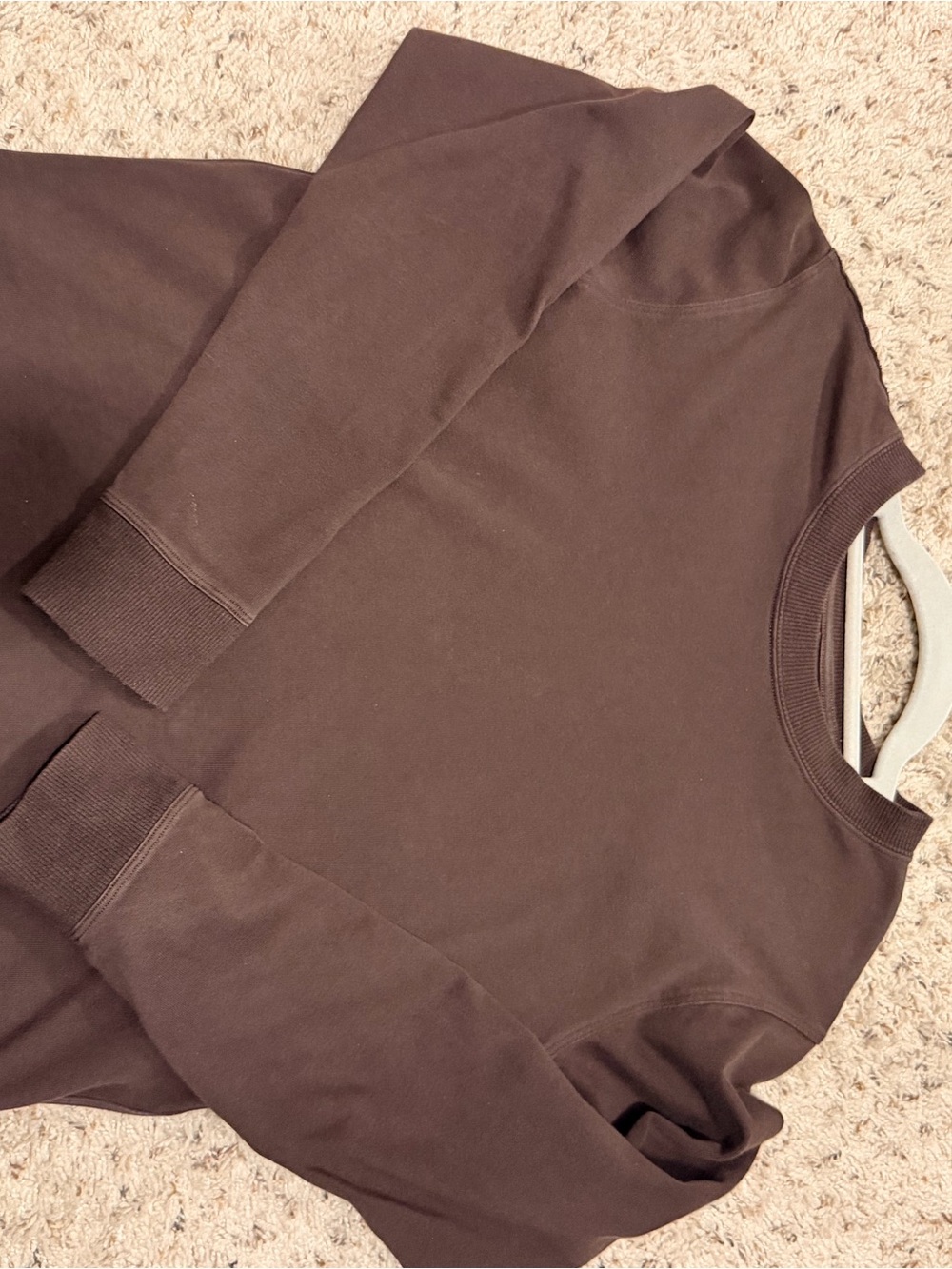 lululemon athletica Brown Long-Sleeve Crew Tee